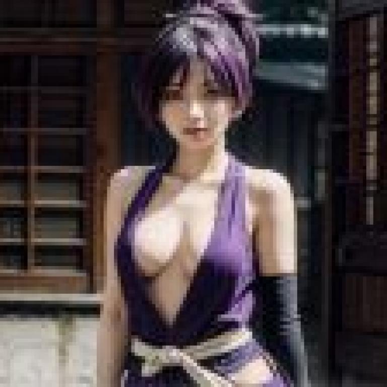 Computer wallpaper， Yuzuriha Hells Paradise Hells Music， real person， Purple Phantom: Animes gorgeous appearance
