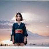 Computer wallpaper， Japanese sexy beauties in short skirts， realistic， Japanese Samurai