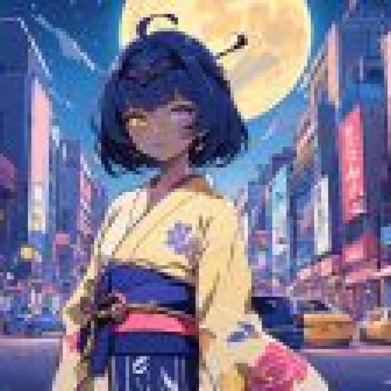 Computer wallpaper， Candace， Genshin， Genshin， anime， kimono night scene HD