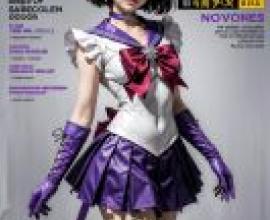 Mobile phone wallpaper， Sailor Saturn Sailor Moon， realistic， Lady in Purple: Anime Fashion Cover