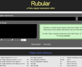 [正規表示法][線上]Rubular  測試正規表示法的網站