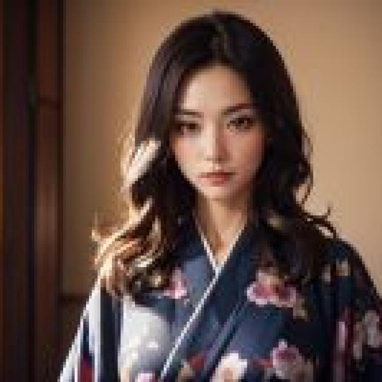 Free Download Beauty Wallpaper: Woman in Kimono by the Window， Realistic Art by Du Juan， Aestheticism