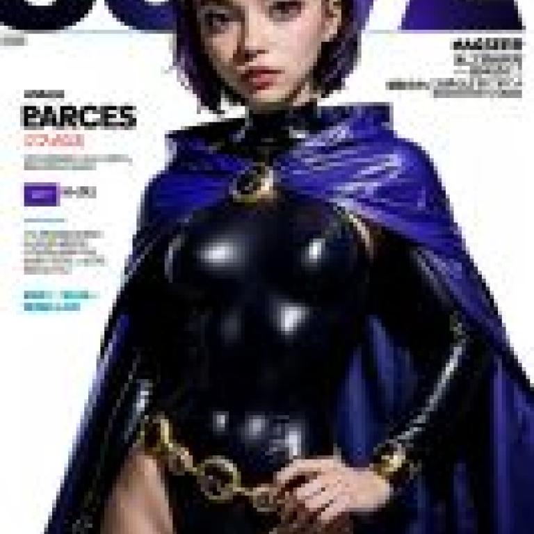 Mobile phone wallpaper， Cool Girl Raven Teen Titans Teen Titans， realistic， gorgeous black and purple scenes