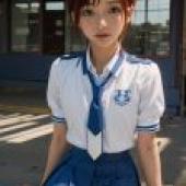 Mobile phone wallpaper， Akane Hino Smile Pretty Cure， realistic， School Phantom