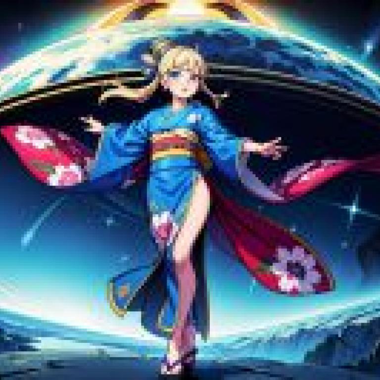 Anime beautiful girl figure， Star Wonderland: free download of tablecloths， anime beautiful girl Alice Prince's space concept art.