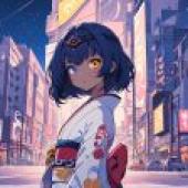 Computer wallpaper， Candace， Genshin， Genshin， anime， city night detailed painting