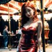 Computer desktop， live version， rabbit Jessica rabbit， pioneering through customs clearance， Who Framed Roger rabbit， rotating Trojan devil， red skirt sexy， Hanfeng Ulzzang， playing with role -playing， dark red pucoly.