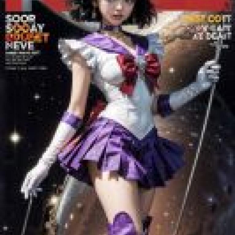 Mobile phone wallpaper， Sailor Saturn Sailor Moon， realistic， sailor style: stunning magazine cover