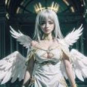 Computer wallpaper， live-action version， Okumatea， アルテマティア， Dragon Hunter Ragna， Unreal Fantasy: Angel Girl in Front of the Building