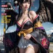 Mobile phone wallpaper， Nyotengu Dead or Alive 6， realistic， Idol Wings: pixiv realistic style inspiration