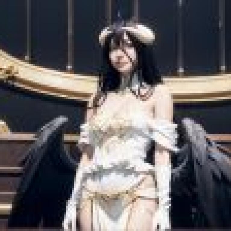 Computer wallpaper， Albedo， アルベド， Albedo， OVERLORD character， live-action version， gorgeous role play of Black Winged Angel