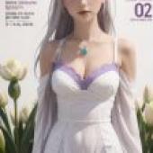 Mobile phone wallpaper， emilia Emilia Re: Life in a Different World from Zero， real person， charming white-haired elf