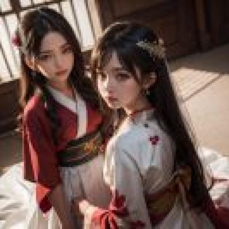 Free Download Beauty Wallpaper: Traditional Kimono Photo Shoot， Fangqi's Cosplay Realism in a Romantic Setting