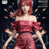 Mobile phone wallpaper， Dowon Tower of God， realistic， The Phantom in the Red Dress: Stunning Magazine Cover