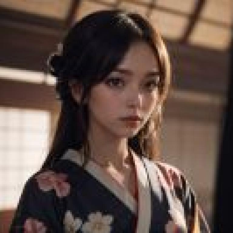 Free Download Aesthetic Portrait Wallpaper - Kimono-Clad Beauty Chen Lin
