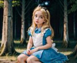 Real beauty， Alice sleepwalking Wonderland， Disney style， live version， Red Apple Wonderland Dream
